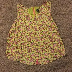 NWOT HIGH LOW NEON COLORFUL TANK TOP